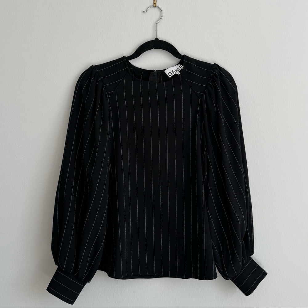 GANNI | pinstripe blouse